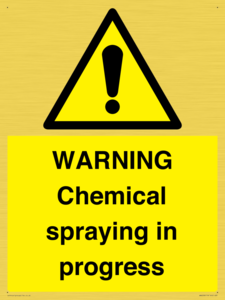 WARNING Chemical spraying in progress